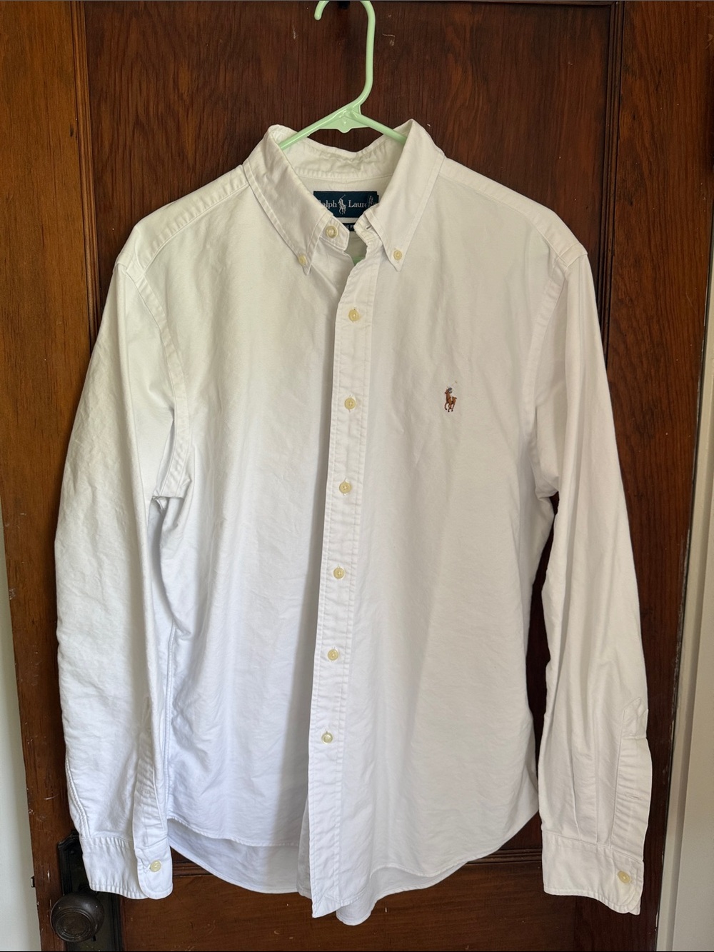 Vintage Ralph Lauren Button-Down Oxford Shirt - White, Size L